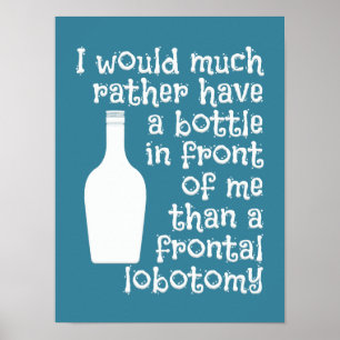 Drinking humour custom colour poster
