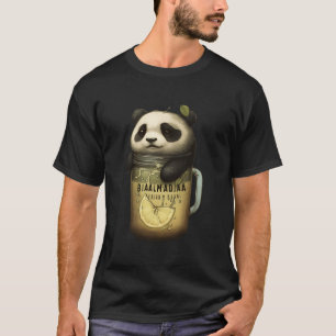 Drinking Lemonade Panda Bear Soda Pop Summer Teddy T-Shirt