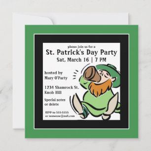 Drinking Leprechaun Invitation