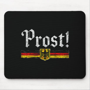 Drinking Men Women Vintage German Flag Prost Mouse Pad