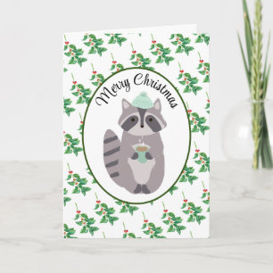 Drinking My Christmas Cocoa Folded Greeting Card