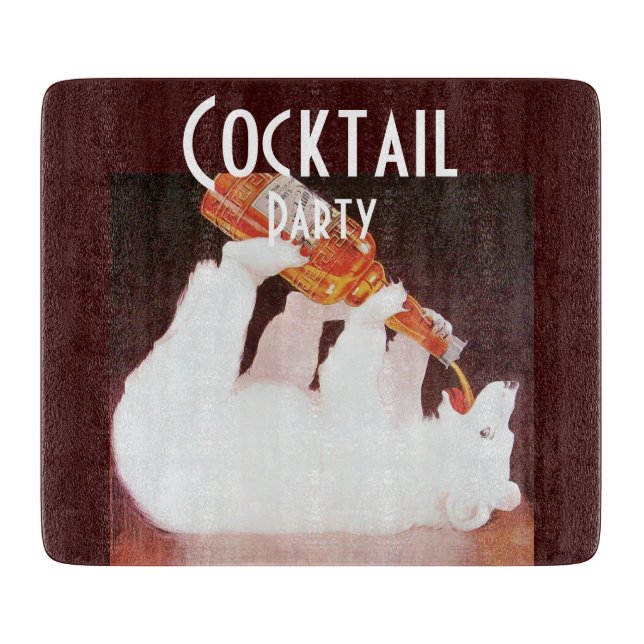 DRINKING POLAR BEER FLASK Cocktail Party Cutting Board (Front)
