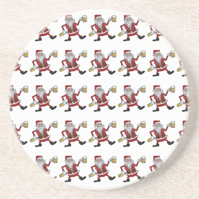 **DRINKING SANTA** SANDSTONE COASTER (Front)