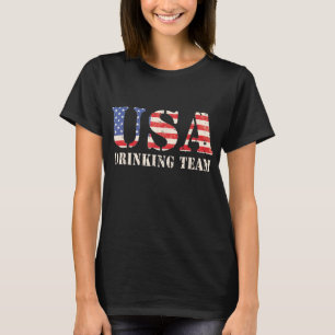 Drinking Team Funny USA Patriotic Gag for Party Dr T-Shirt