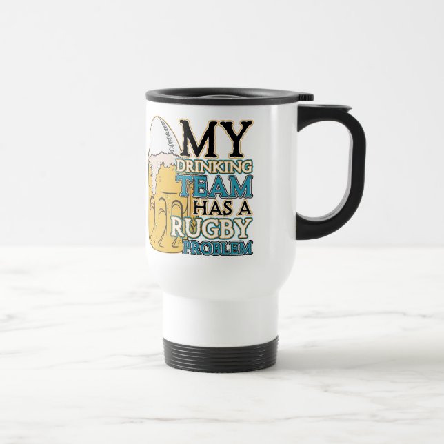 Drinking Team Rugby Travel Mug (Right)