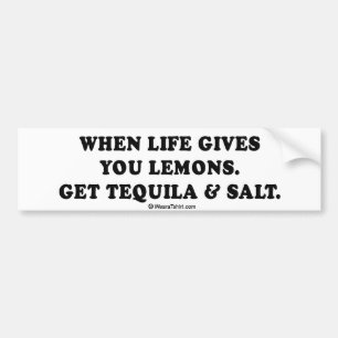 Drinking Tee - "Tequila and salt" Bumper Sticker