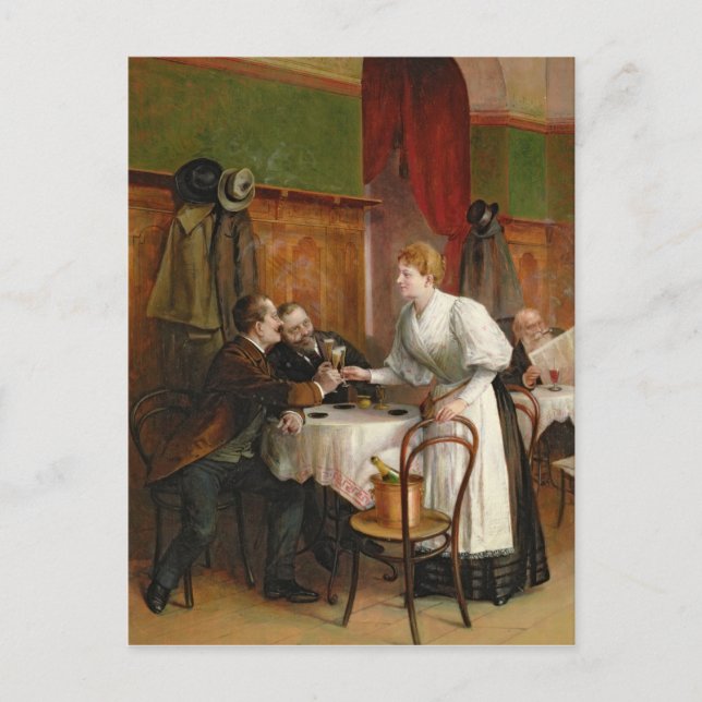 Drinking their health postcard (Front)