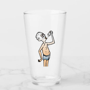 Drinking Thirsty Man Glass