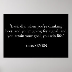 Drinking To Win Life Poster