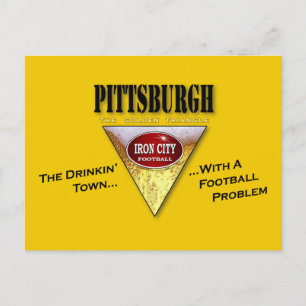Drinking Town with a Football Problem Postcard