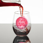 Drinking Wine is My Hobby Stemless Wine Glass<br><div class="desc">Beautiful stemless wine glass features your first name in chic lettering and the words "drinking wine is not a habit,  it's my hobby." Create for yourself,  for your bridesmaids,  friends and family.</div>