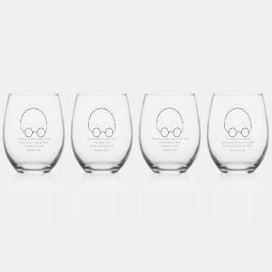 Drinks and Conversation Stemless Wine Glass