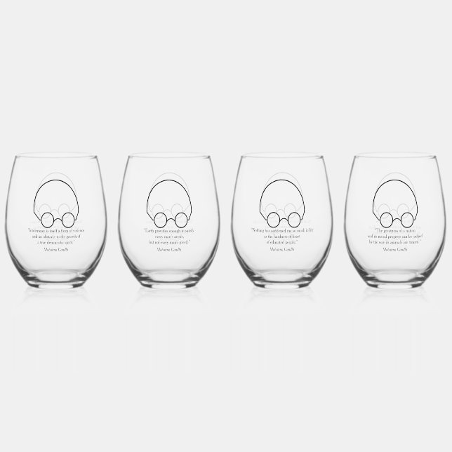 Drinks and Conversation  Stemless Wine Glass (Front)
