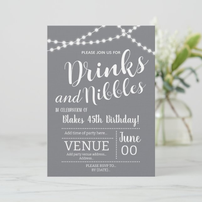 Drinks and Nibbles Invitation (Standing Front)