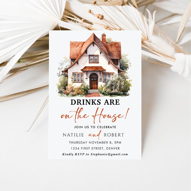 Drinks Are On The House Housewarming Party Invitation (Creator Uploaded)