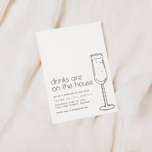 Drinks are on the House Housewarming Party Invite