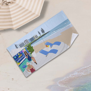 Drinks at the Beach Bar Towel