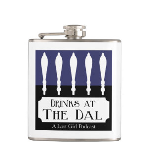 Drinks at The Dal Logo Hip Flask