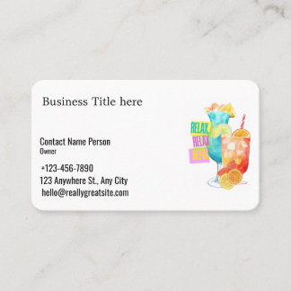 drinks Business card (editable)
