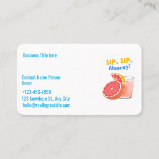 drinks Business card (editable)