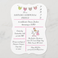 Drinks, Diapers & Dudes - Invitation