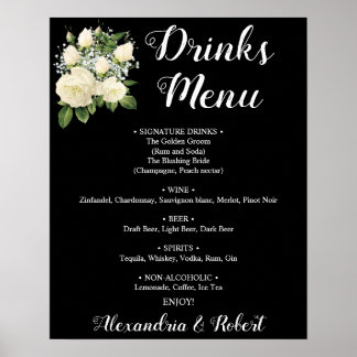 Drinks Menu | Wedding Sign