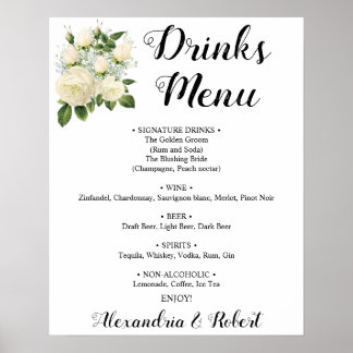 Drinks Menu | Wedding Sign