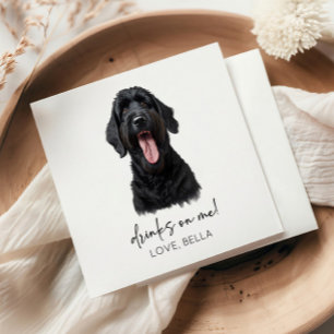Drinks On Me! Black Russian Terrier Dog Wedding Napkin
