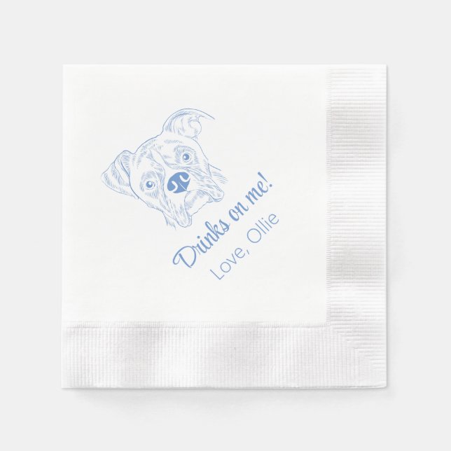 Drinks on me! Boxer Wedding Napkins (Front)