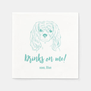 Drinks on me! Cavalier Spaniel Wedding Napkins