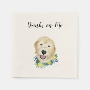 Drinks on Me Napkins (Golden Doodle)