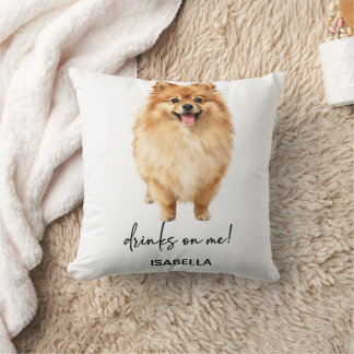 Drinks On Me Throw Pillow