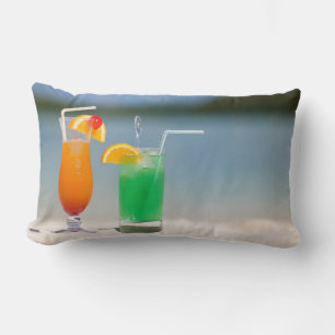 Drinks on the beach lumbar cushion