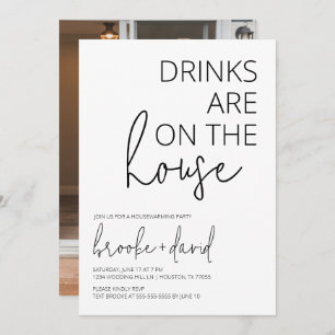 Drinks On Us Housewarming Invitation 