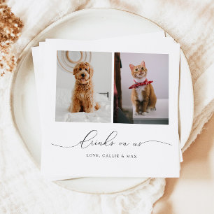Drinks On Us Pet Wedding Napkin