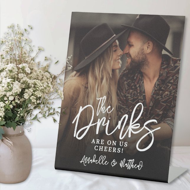 Drinks On Us Photo Wedding Sign (Drinks On Us Photo Wedding Sign )