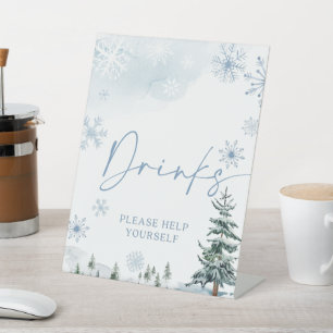 Drinks sign, baby shower sign, winter sign