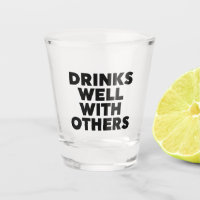 Drinks Well With Others Glass Paper Cups
