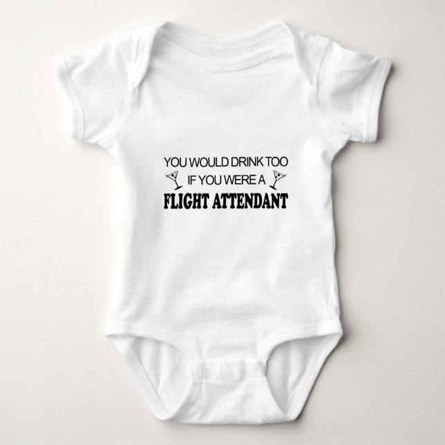 DrinkToo - Flight Attendant Baby Bodysuit (Front)