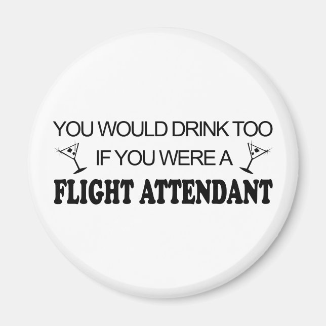 DrinkToo - Flight Attendant Magnet (Front)