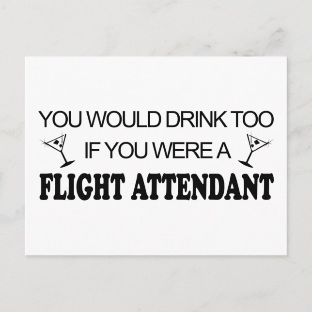 DrinkToo - Flight Attendant Postcard (Front)