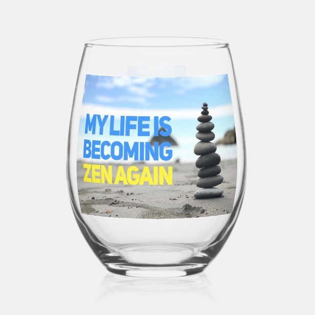 Drinkware Classic Wine Tumbler Stemless Wine Glass (Front)