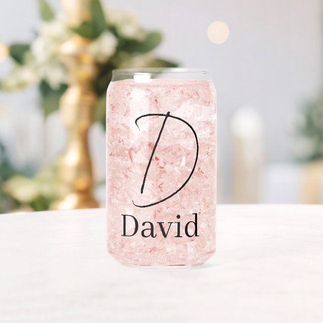 Drinkware Set Letter D Can Glass (Insitu (Wedding))
