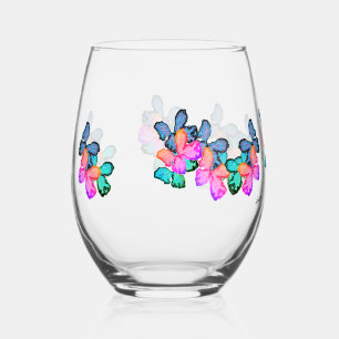 Drinkware Set : Love Of The Butterfly Stemless Wine Glass