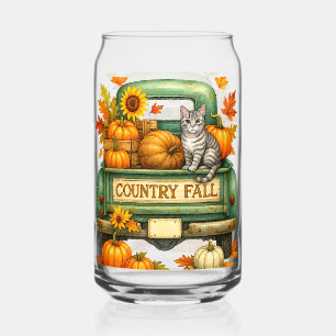 Drinkware Set- Matches Autumn Cornhole Game Can Glass