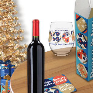 Drinkware Set Merry Everything & Happy Always Stemless Wine Glass
