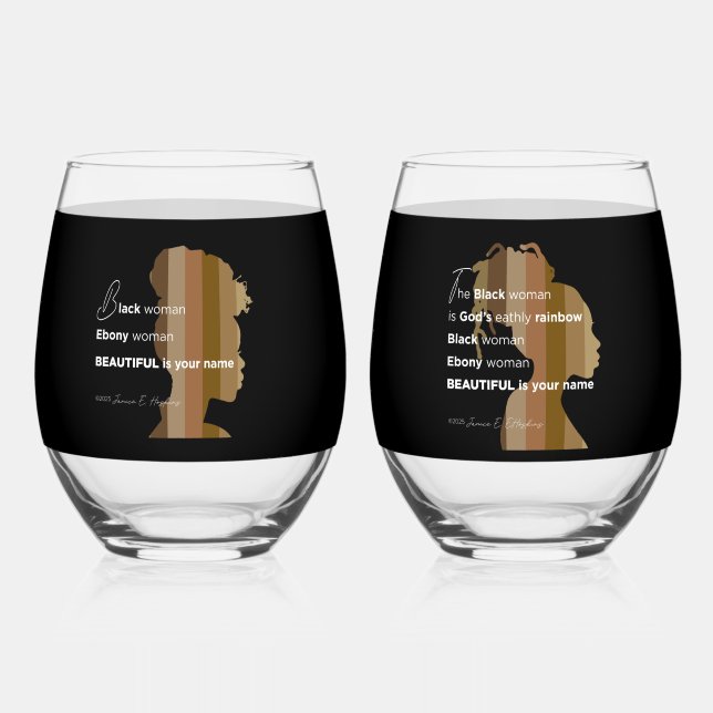 Drinkware Set Stemless Wine Glass (Front)