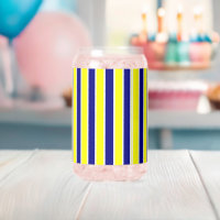 Drinkware Set Yellow Blue & White Stripe
