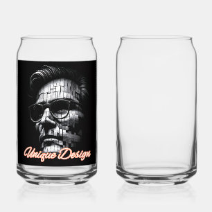 Drinkware Style: Printed Can Glass, Set: Set of 2, Glass