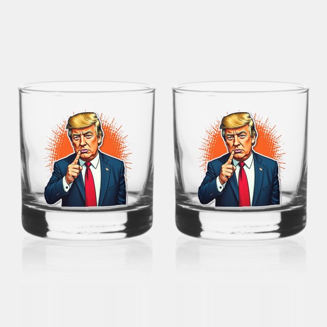 Drinkware Style: Printed Rocks Glass, Set: Set of Whiskey Glass (Front)